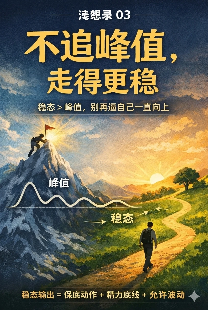 浅想录 03｜我不再追峰值，状态反而稳了